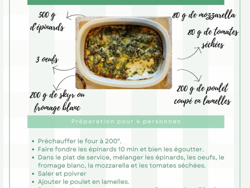Gratin d&rsquo;épinards express